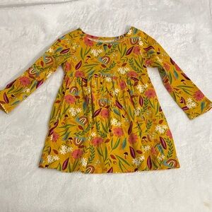 Wonder Nation Yellow Floral Kids Dress